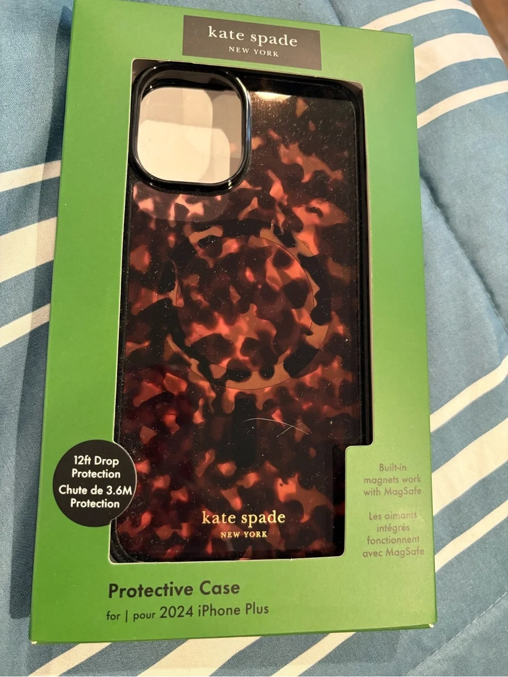 kate spade Tortoiseshell Brown MagSafe Compatible iPhone Case